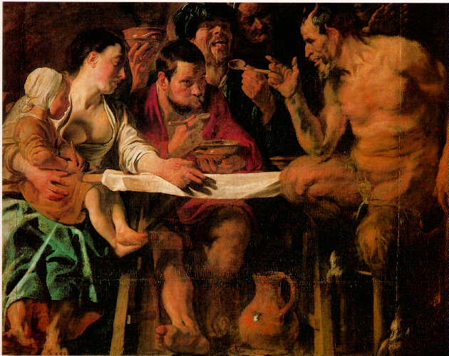 Jordaens Jacob - Le Satyre et le paysan 1.JPG